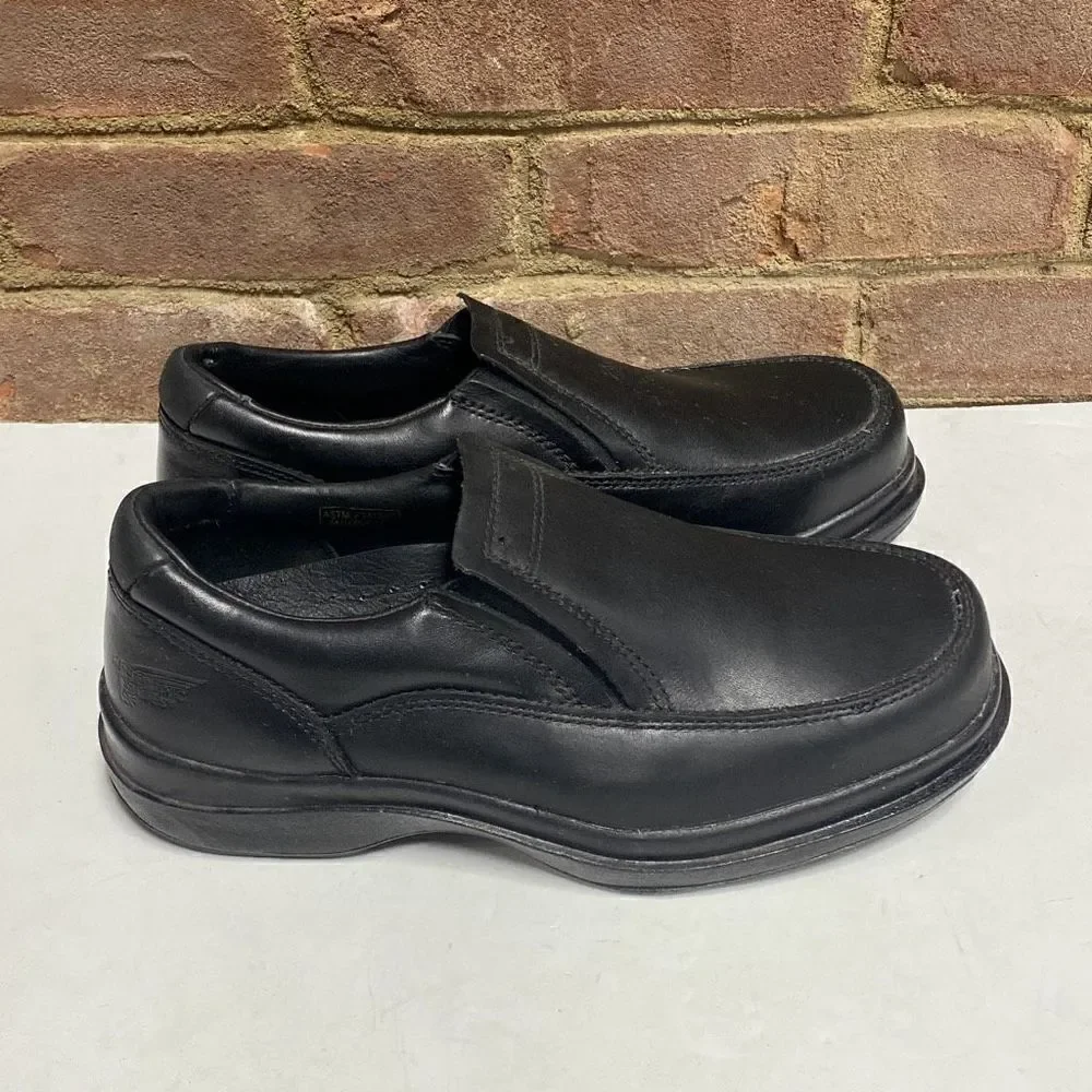 RED WING Steel Toe Slip-On Electrical Hazard Black Leather Loafer 6646 Size 7 EE